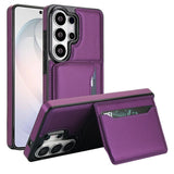 Magnetic Card-inserting Leather Phone Case For Samsung
