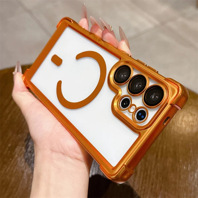 Plating Matte Acrylic Magnetic Case For Samsung