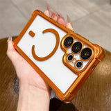 Plating Matte Acrylic Magnetic Case For Samsung