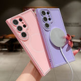 Minimalist Rhinestone Phone Case For Samsung