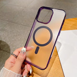 Magnetic Matte Transparent Phone Case For iPhone