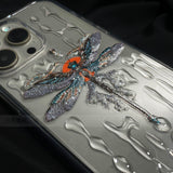 Handmade Epoxy Dragonfly Phone Case For iPhone