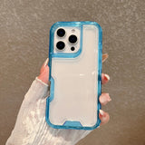 3 in 1 Transparent Heavy Duty Armor Phone Case For iPhone