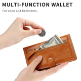 Retro Zipper Leather Card Slot Phone Case For iPhone