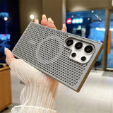 Breathable, shockproof, heat-dissipating magnetic phone case for Samsung