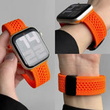 Breathable Woven Magnetic Buckle Strap For Apple Watch
