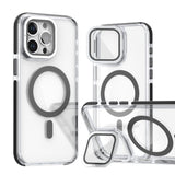 Magnetic Two-color Lens Cover Bracket Phone Case For iPhone