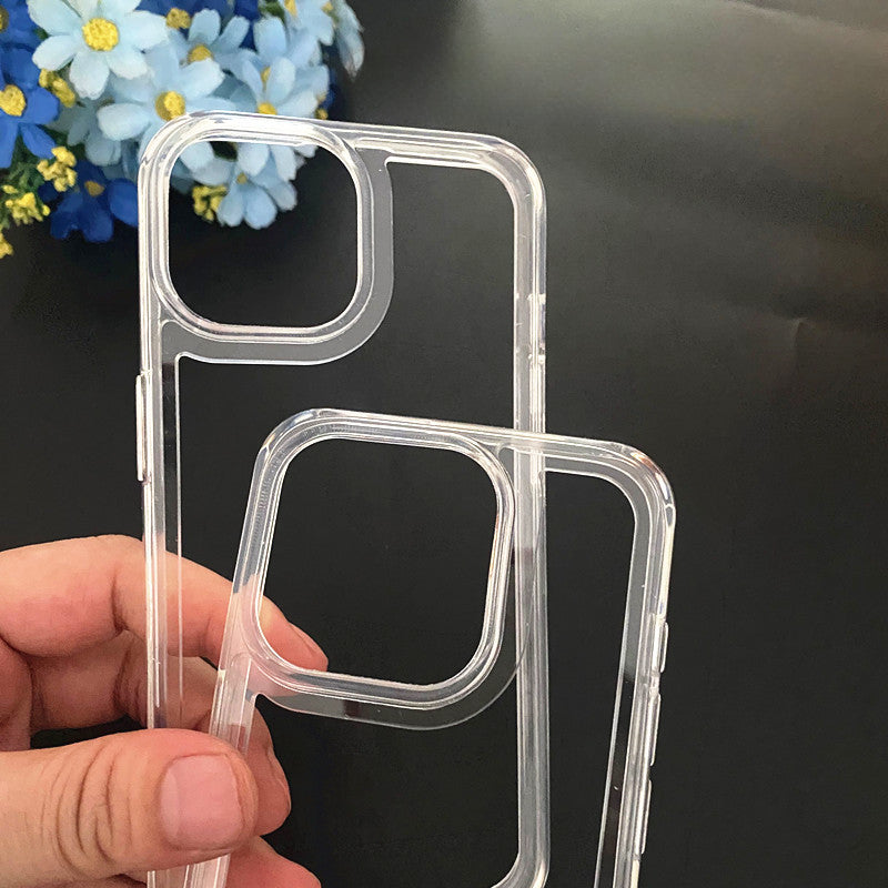 Transparent Frame Soft Hollow Silicone Phone Case For iPhone