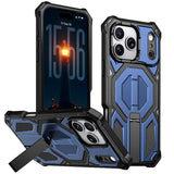 Armor Magnetic Metal Stand Case For iPhone