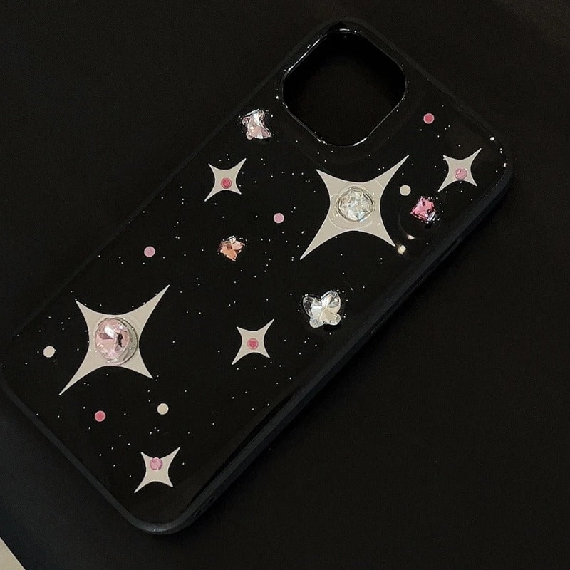 3D Rhinestone Star Phone Case For iPhone