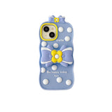 Polka Dot Bow Soft Silicone Phone Case For iPhone