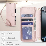 Lanyard Flip Cards Sold Wallet Leather Case For iPhone