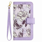 Card Slot Flip Flower Phone Case For Samsung