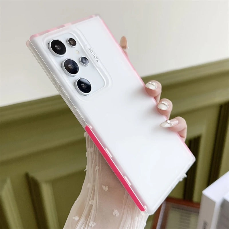 Colorful Matte Clear Soft Case For Samsung