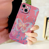 New Gradient Butterfly Hard Phone Case For iPhone