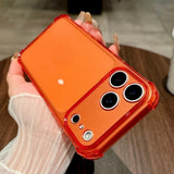 Camera Protection Silicone Neon Soft TPU Clear Case For iPhone