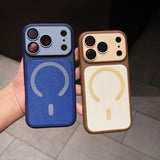 Color-blocking Magnetic Shockproof Phone Case For iPhone