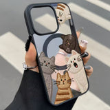 Cat-shaped Magnetic Phone Case For iPhone