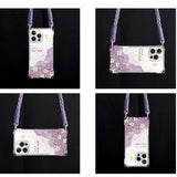 Flower Crossbody Soft Phone Case For iPhone