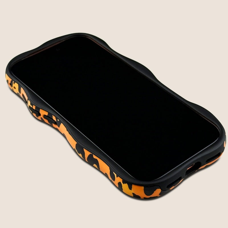 Orange Leopard Print Phone Case For iPhone
