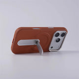 Rotation KickStand PU Leather Magnetic Case For iPhone