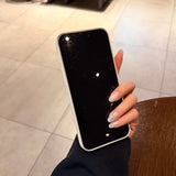 Color-blocked Large Window Hollowed-out Magnetic Phone Case For iPhone