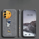 Astronaut Liquid Silicone Phone Case For Samsung