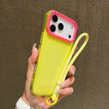 Candy-colored Lanyard Phone Case For iPhone