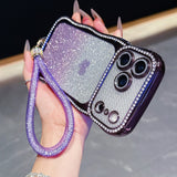 Electroplated Star Diamond Wave Bracelet Phone Case For iPhone