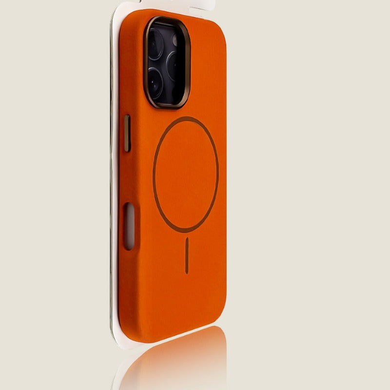 Leather Magnetic Frosted Phone Case For iPhone
