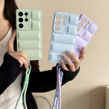 Down-filled Phone Case with Wrist Strap For Samsung