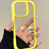 Solid Color Frame Double Layer Phone Case For iPhone
