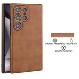 Exclusive Luxury Retro PU Leather Protective Case, Shockproof Soft Bezel, Ultra-thin Back Cover for Samsung