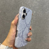 Snakeskin Pattern Half-covered Silicone Soft Phone Case For iPhone