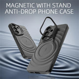 Invisible Lens Stand Magnetic Soft Silicone Phone Case For Samsung