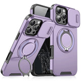 Heavy-duty Rugged Magnetic Ring Stand Case For iPhone