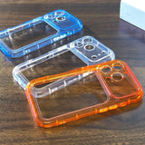Backless, Perforated Frame Soft Phone Case For iPhone