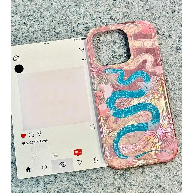 Snake Year Pink Phone Case For iPhone