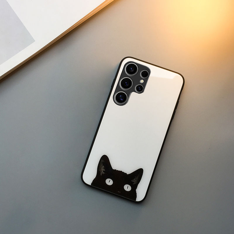 Personalized Cat Glass Phone Case For Samsung