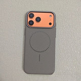Metal Lens Frame Magnetic Phone Case For iPhone
