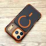 Shockproof Armor Matte Translucent Magnetic Case For iPhone