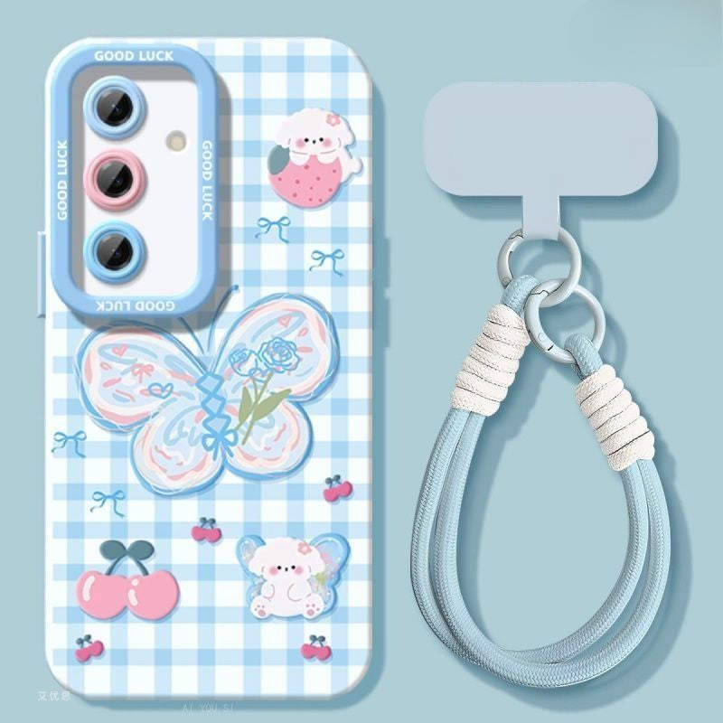 Lattice Butterfly Silicone Phone Case For Samsung
