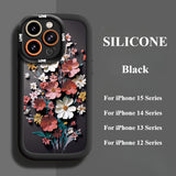 Flower Silicone Phone Case For iPhone