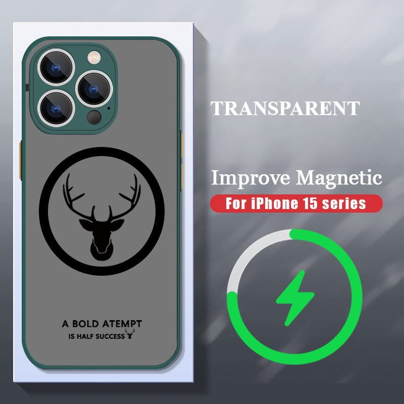 Transparent Magnetic Drop-Proof Phone Case For iPhone