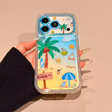 Flower Lens Summer Beaches Phone Case For iPhone