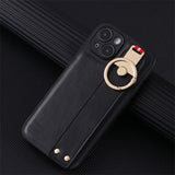 Leather Phone Case with Lanyard For iPhone