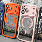 Solid Color Frame Airbag Shockproof Phone Case For iPhone