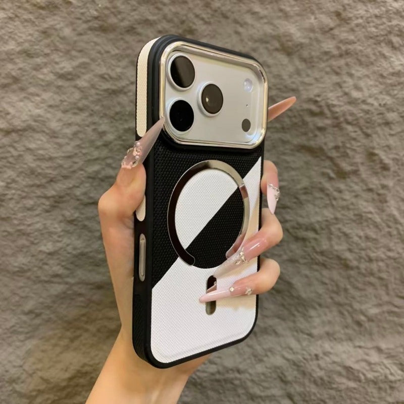 Magnetic Color Block Phone Case for iPhone