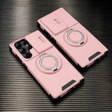 Slide Lens Protection Magnetic Holder Armor Case For Samsung