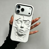 3D Face Sculpture Magnetic Phone Case For iPhone